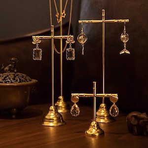 Tall Earring Stand, Retro Earring Display Stand for Long Earrings, Gold Earring Display, Earring Holder Stand, Jewelry Organizer Stand