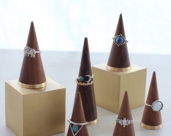 Starry Sky Wood Ring Cone