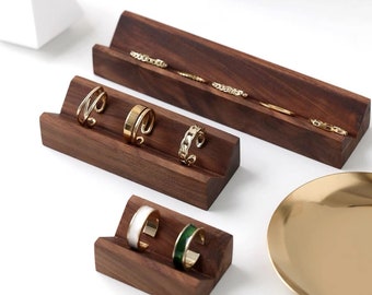 Dark Wood Ring Display, Ring Holder, Ring Tray, Ring Stand, Ring Display holder, Ring Display Stand, Ring Display Dish