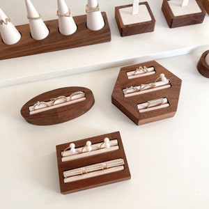 Wood Ring Display, Ring Holder, Ring Tray, Ring Stand, Ring Display holder, Ring Display Stand, Ring Display Dish