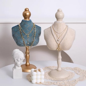 Retro-Halsketten-Display-Büste, Schmuck-Display-Ständer, Schmuck-Display-Set, Schmuck-Mannequin-Display Bild 1