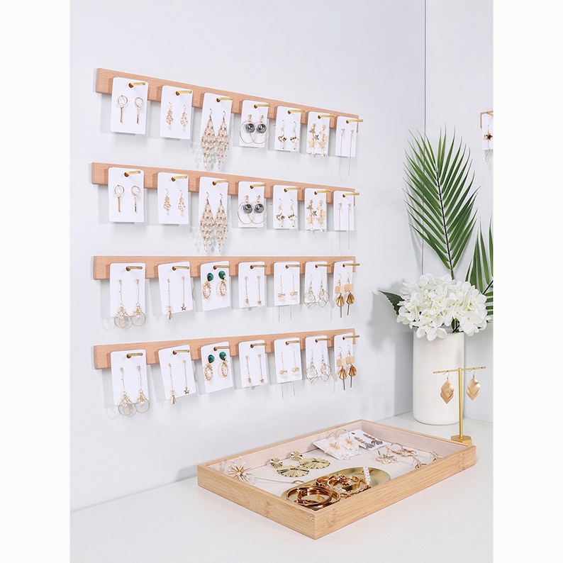 Minimalist Wall Jewelry Rack Long Wall Jewelry Hanger Etsy