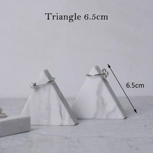 White marble jewelry display, Jewelry display set, Jewelry display dish, White jewelry display stand BE1103 画像 4