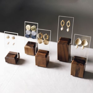 Earrings Stand, Earring Card Holder, Earrings Organizer, Stud Holder, Earring Display Stand, Craft Show Display image 1