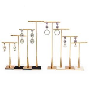 Gold Ohrring Ständer Metall, lange Ohrring Display Stand, Minimalist Ohrring Display, Ohrring Halter Ständer, quadratische Magnet Basis