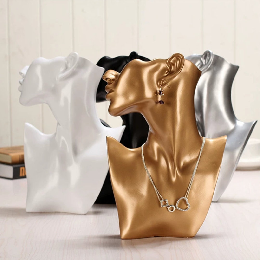 Necklace Display Stand, Necklace Display Bust, Elegant Jewelry Display Mannequin, Unique