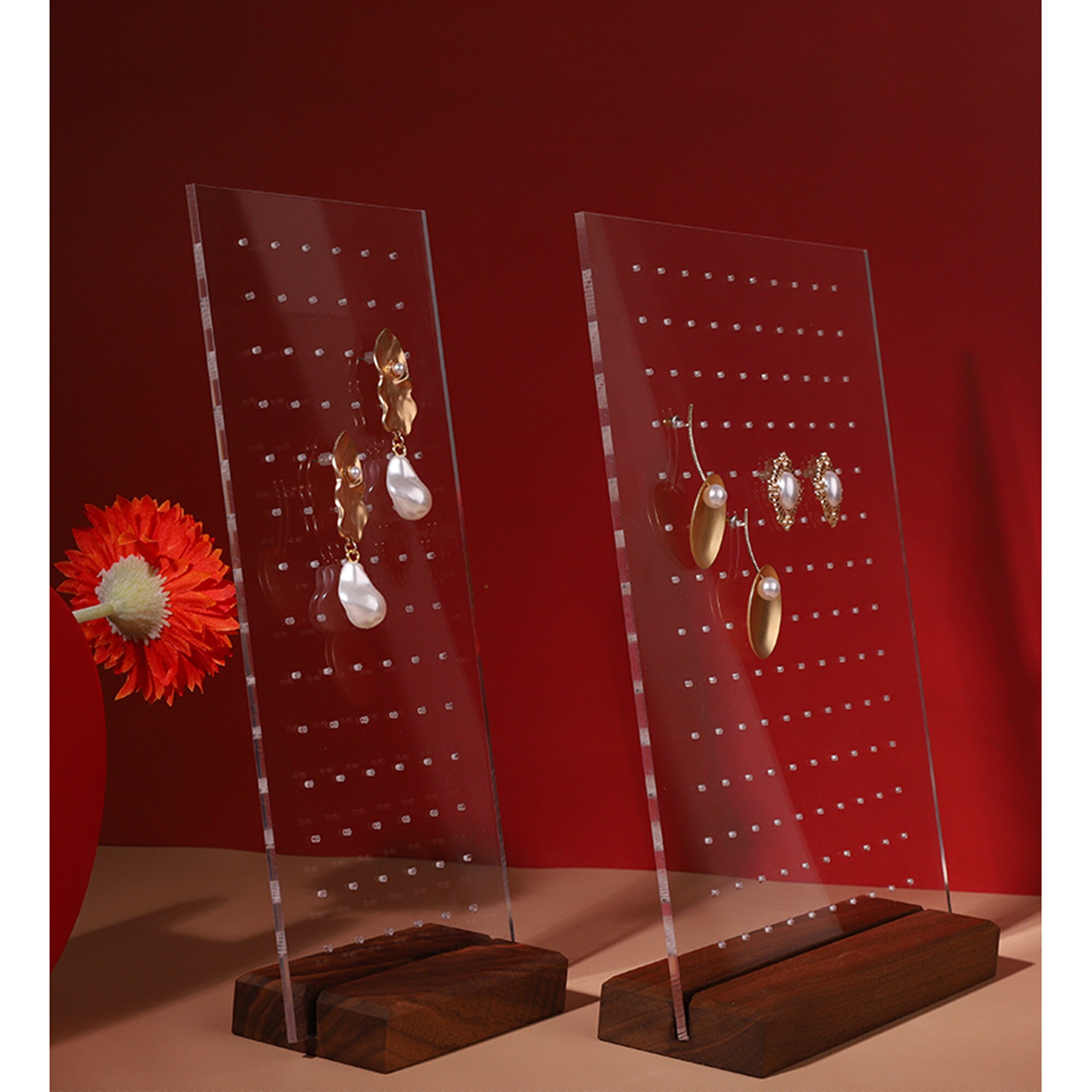 OkidsMall Cute Heart Earring Holder Small Jewelry Organizer