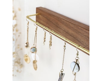 Wall Jewelry Rack, Wood Jewelry Rack, Wall Jewelry Hanger, Wood Jewelry Display,  Necklace organizer wall, Jewelry wall organizer