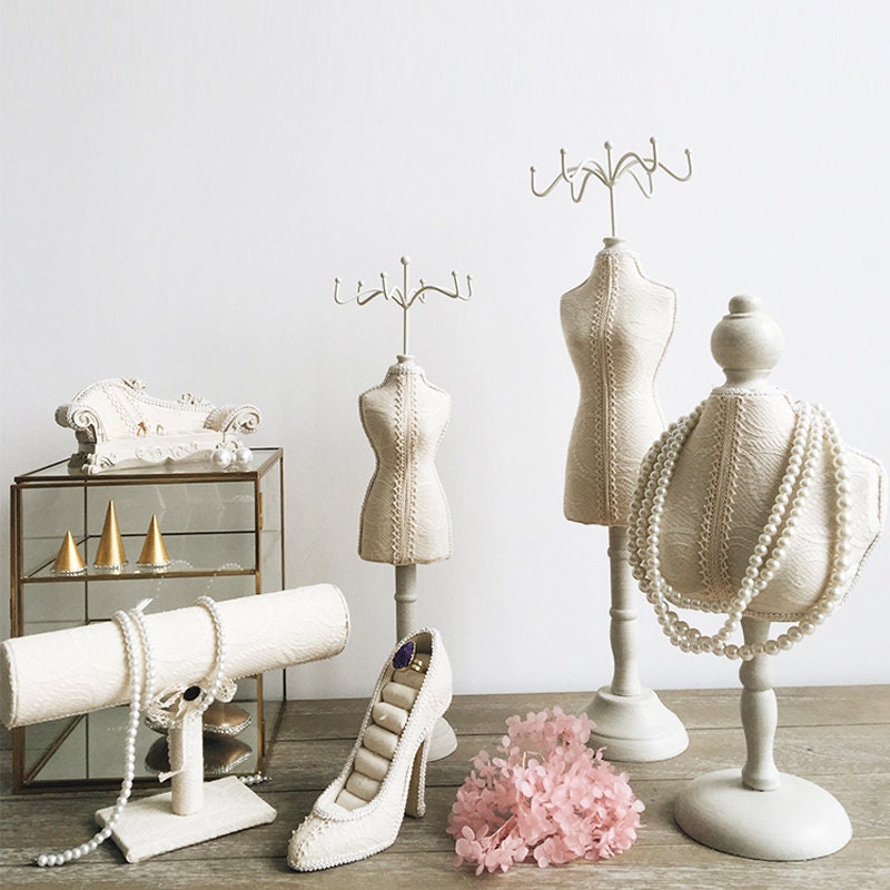 Retro Jewelry Display Set Mannequin Jewelry Display Stand Etsy