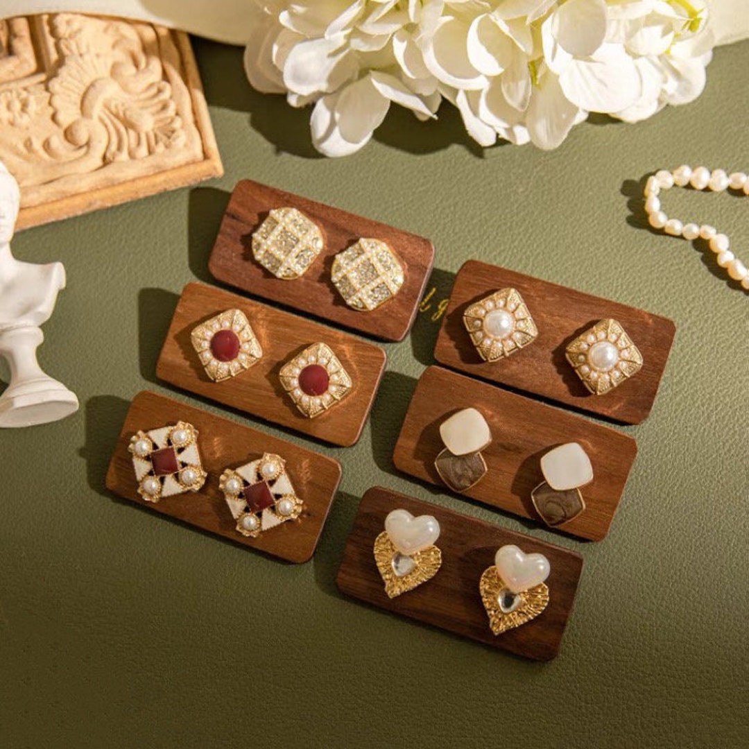 10/20 Pcs Wood Earring Card Holder, Earrings Stand, Earrings Organizer, Wooden Stud Holder