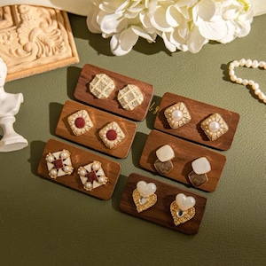 10/20 stuks houten oorbel kaarthouder, oorbellen stand, oorbellen organisator, houten stud houder, oorbel display stand, craft show display