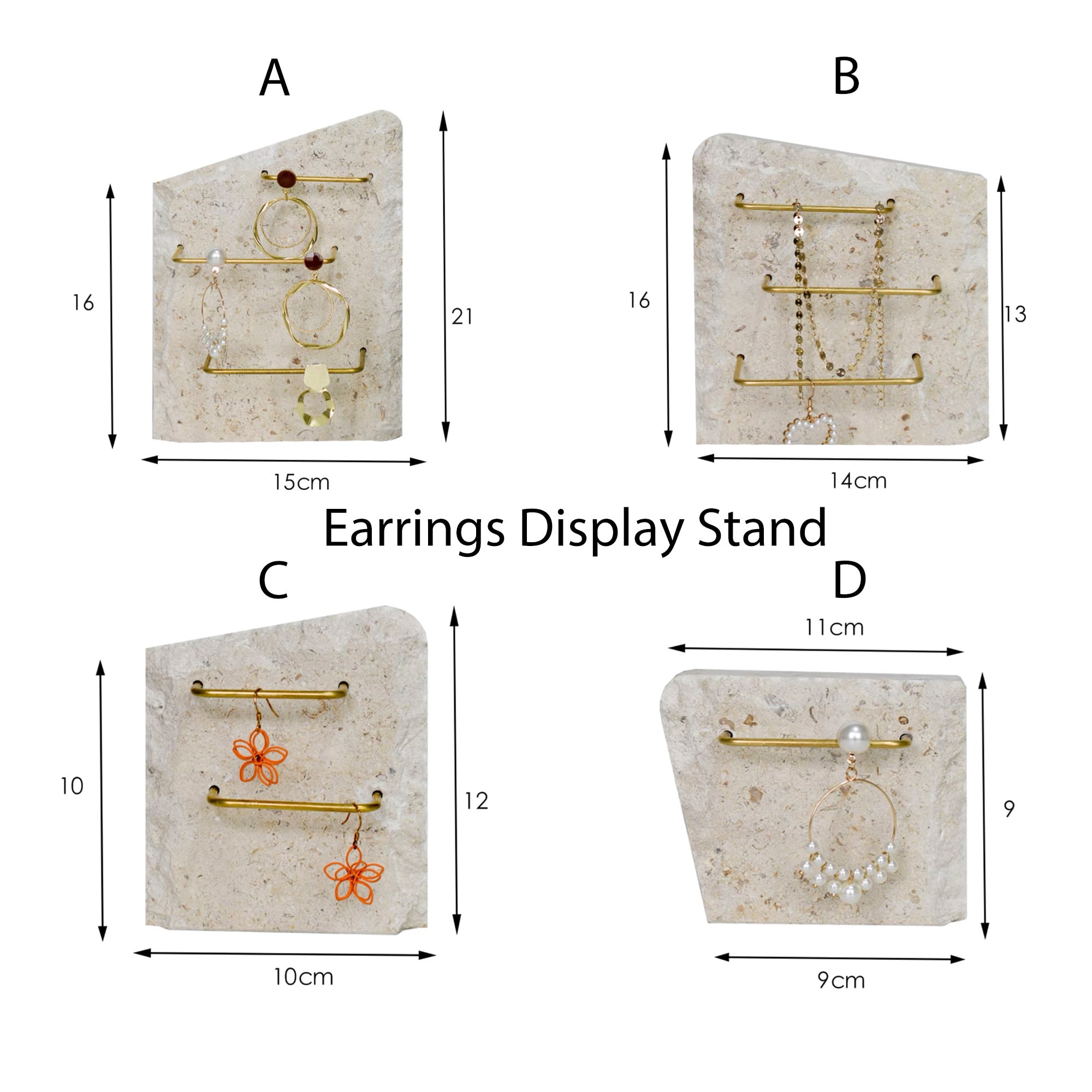 Nature Stone Jewelry Display Set Marble Jewelry Holder Etsy UK