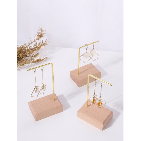 Hellholz Ohrringe Display Stand, Holz Schmuck Display Stand, Ohrring Halter, Ohrringe T-Bar, Schmuck Display Halter