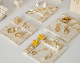 Marble jewelry display, Jewelry display set, Jewelry display dish, Jewelry display stand, Necklace Display, Necklace Stand - BE1119
