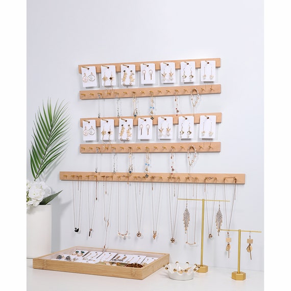 Jewelry Hanger Wall-Mounted Jewelry Organizer (2-Pack) 28 Hooks