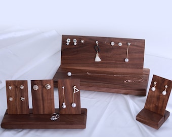 Wood Earrings Stand, Earring Card Holder, Earrings Organizer, Stud Holder, Earring Display Stand, Craft Show Display