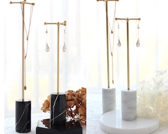 Tall Necklace Holder Stand, Long Earring Holder Stand, Jewelry Display Holder, Necklace Display Stand, earring display stand, Black, White