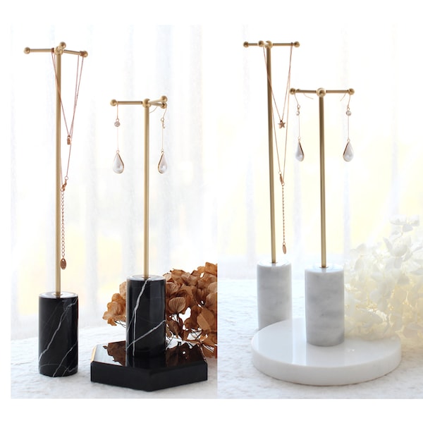 Tall Necklace Holder Stand, Long Earring Holder Stand, Jewelry Display Holder, Necklace Display Stand, earring display stand, Black, White
