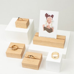 Oorbellen Display Stand, Oorbel Kaarthouder, Oorbel Organizer, Stud Houder, Ring houder, Ring Display Stand, Craft Show Display, Licht Hout