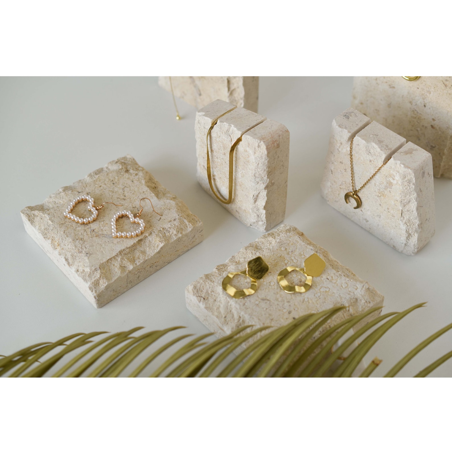 Nature Stone Jewelry Display Set Marble Jewelry Holder Etsy UK