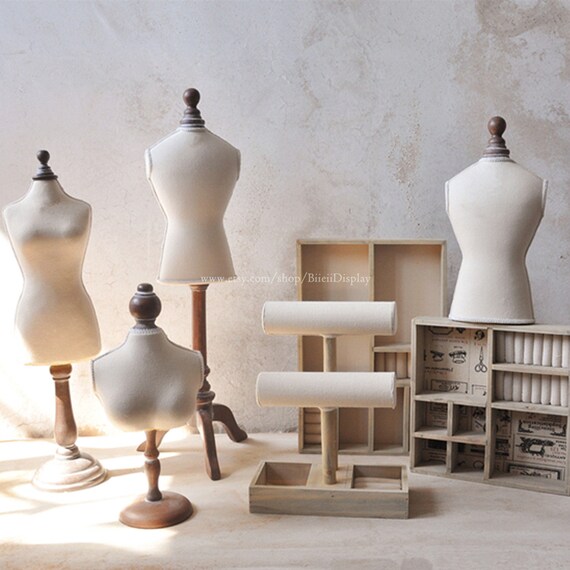 Mannequin Jewelry Display Stand Wood Jewelry Holder Necklace Etsy