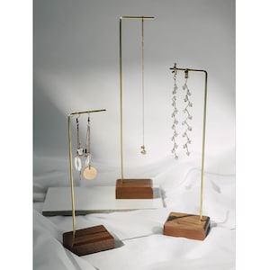 ロングイヤリングホルダー、ネックレススタンド、ジュエリーディスプレイ、ジュエリースタンド、背の高いネックレスディスプレイホルダー、イヤリングディスプレイスタンド