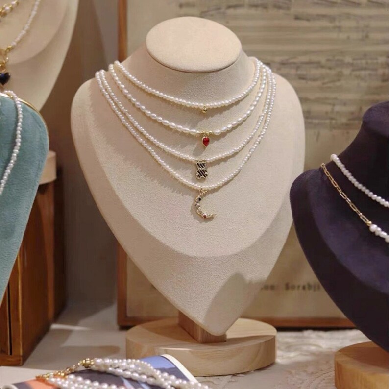 Retro Necklace Display Bust Jewelry Display Stand Jewelry Etsy