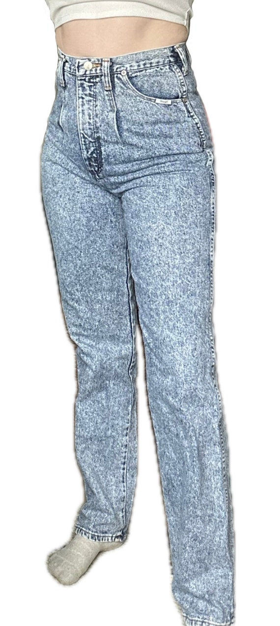 Vintage 80’s Riata Wranglers | Acid Wash | W27xL34 - image 3