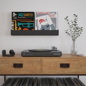 ManyfoldStore Vinyl Record Shelf / Now Playing Vinyl Rack / Wall Hanging Vinyl Record Stand / Wall Mounted Vinyl Record Shelf / image 7