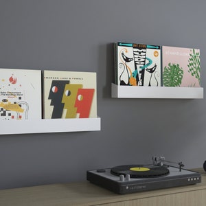 ManyfoldStore Vinyl Record Shelf / Now Playing Vinyl Rack / Wall Hanging Vinyl Record Stand / Wall Mounted Vinyl Record Shelf / image 2
