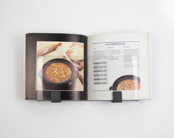 Cookbook Stand / Wall Mounted Cookbook Holder / Minimalist Kitchen Shelves / Acrylic Bookshelf / Kitchen Decor / Retro Gift /