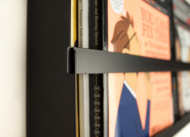 Black Magazine Rack for Wall / Minimalist Living Room Design Etsy