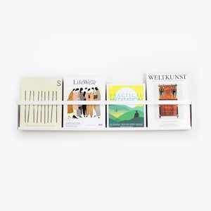 Wall Mounted Magazine Holder / Yellow Book Shelf / Floating Magazine ...