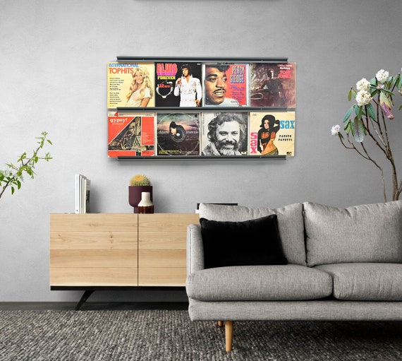 Record Exhibition Display / Wall Mounted Vinyl Holder / Minimal Record  Shelf Pink / Wall Record Unit 