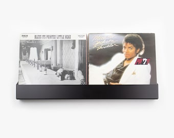 ManyfoldStore Vinyl Record Shelf  / Now Playing Vinyl Rack / Wall Hanging Vinyl Record Stand / Wall Mounted Vinyl Record Shelf /