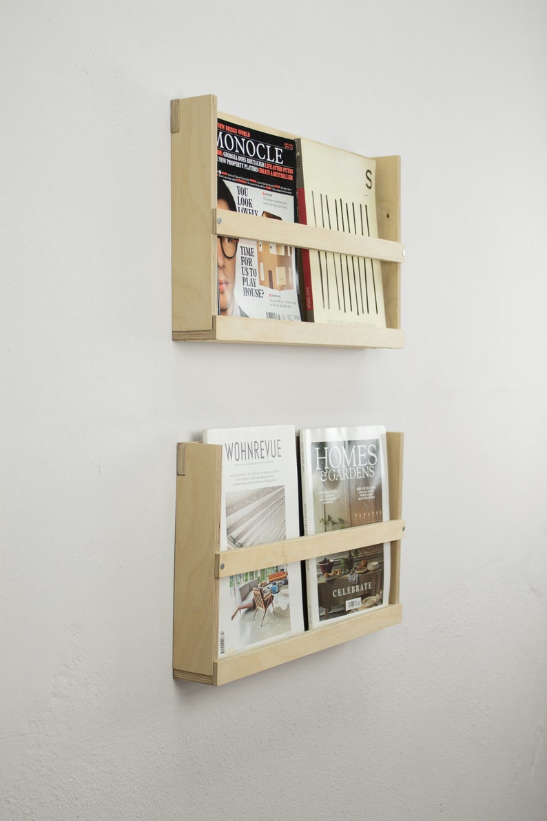 Magazine Rack / Mid Century Modern Magazine Holder / Bookshelf Etsy