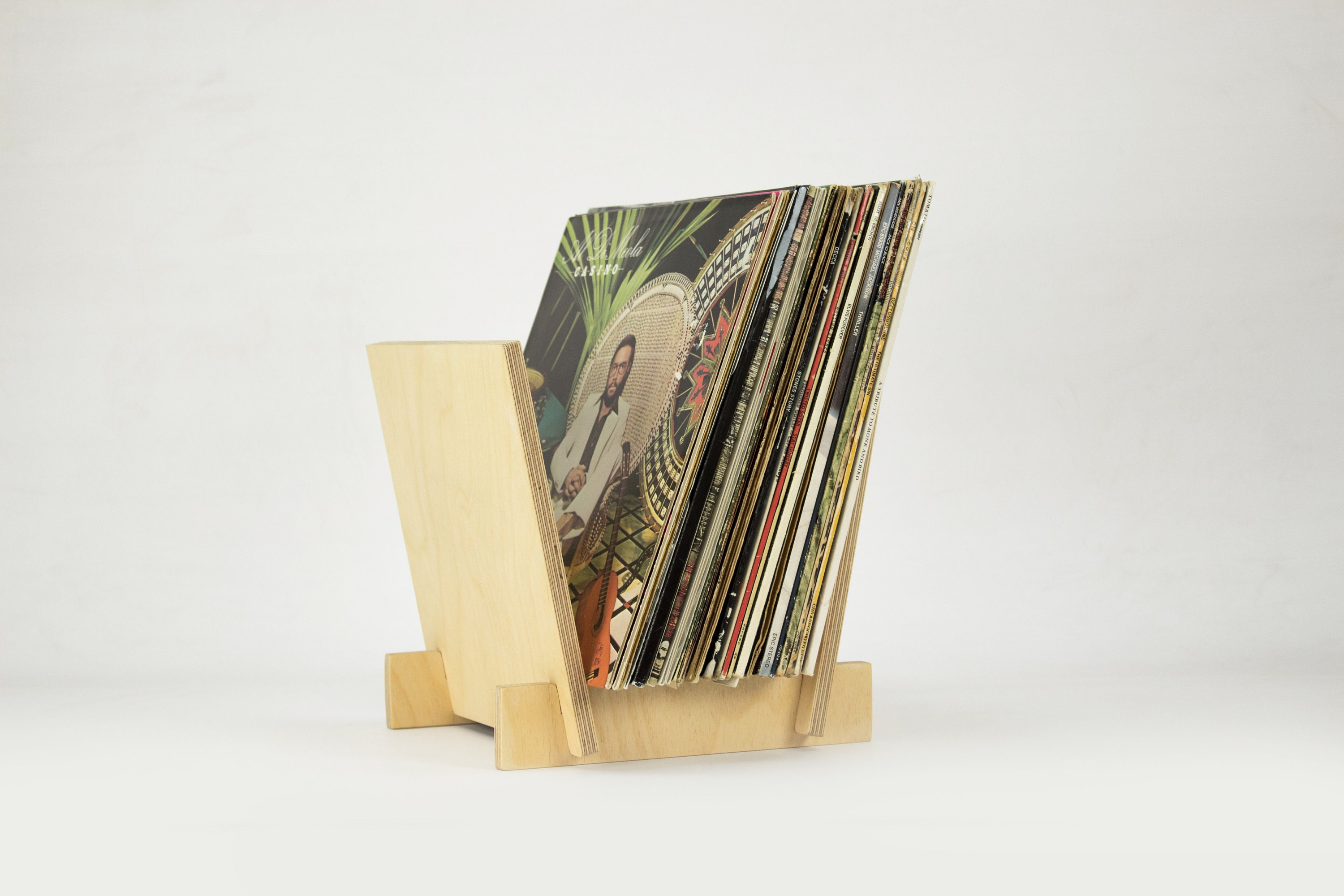 Vinyl Record Flip Rack Made of Wood / Desktop Record Storage Etsy