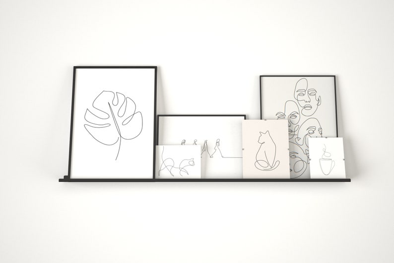 Dark Gray Picture Ledge 2.5inch / Wall Mounted Floating Etsy