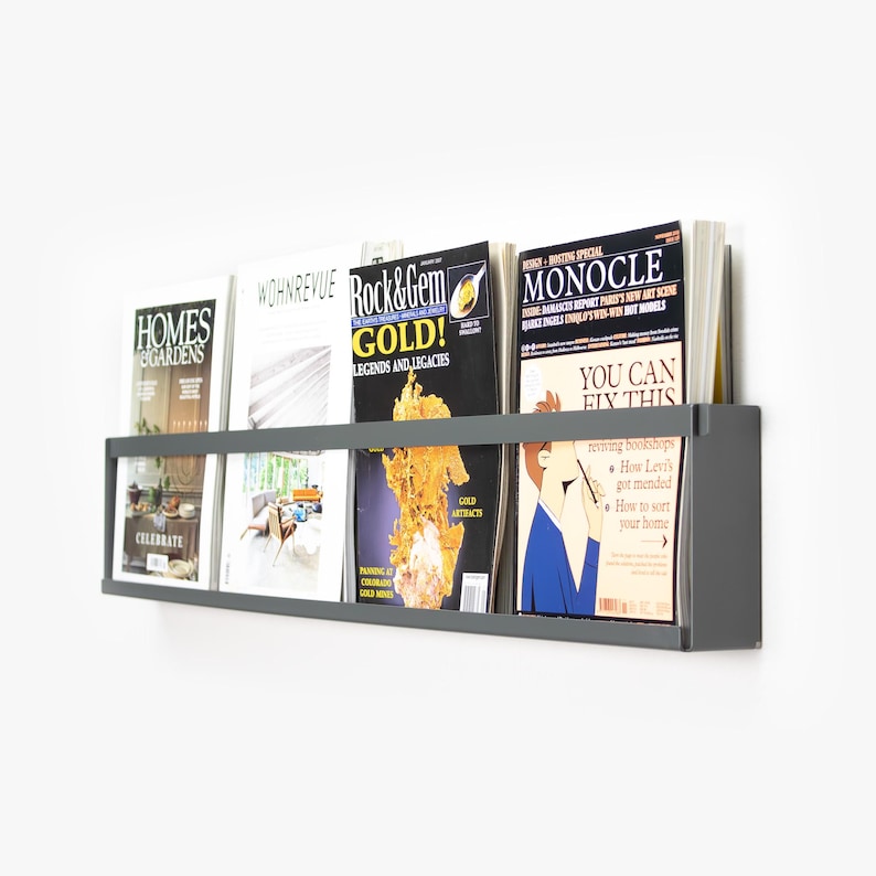 Floating Magazine Rack by Manyfoldstore/ Wall Magazine Rack / Wall ...
