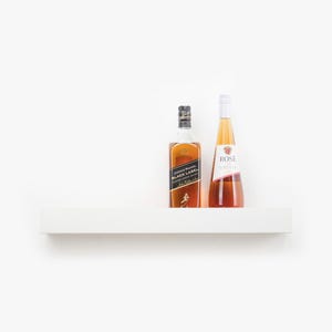 Metal Bar Shelf / Floating Wine Rack / Liquor Shelves/ Whiskey Bar Display / Bottle Glass Holder / Minimalist Barware  / Man Cave Rack