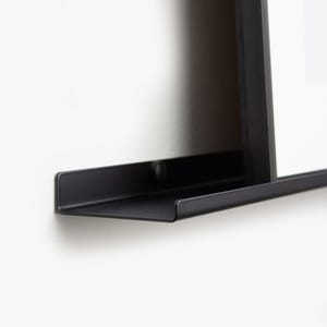 Picture Ledge in various depths /Display Shelves / Wall-mounted Floating Shelves / Metal Picture Shelf in Black White Gray and Brown