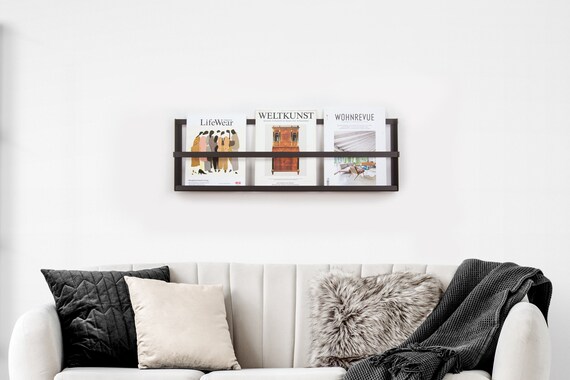 Magazine Book Rv Wall Racks Wall Mounted Big Magazine Rack / Wall Mount Book Shelf / - Etsy