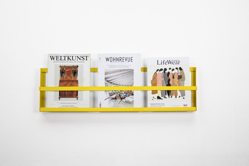 Black Magazine Rack for Wall / Minimalist Living Room Design Etsy