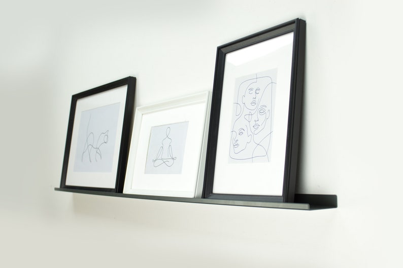 Dark Gray Picture Ledge 2.5inch / Wall Mounted Floating Etsy