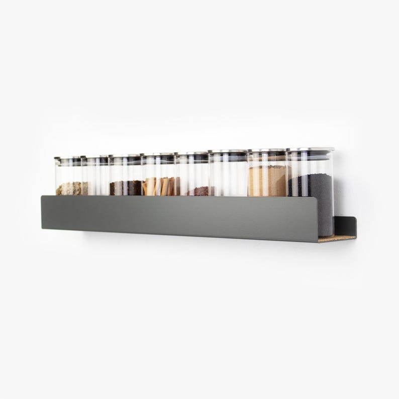 Spice Rack / Floating Spice Shelf / Spice Jar Organizer/ Wall Mount ...