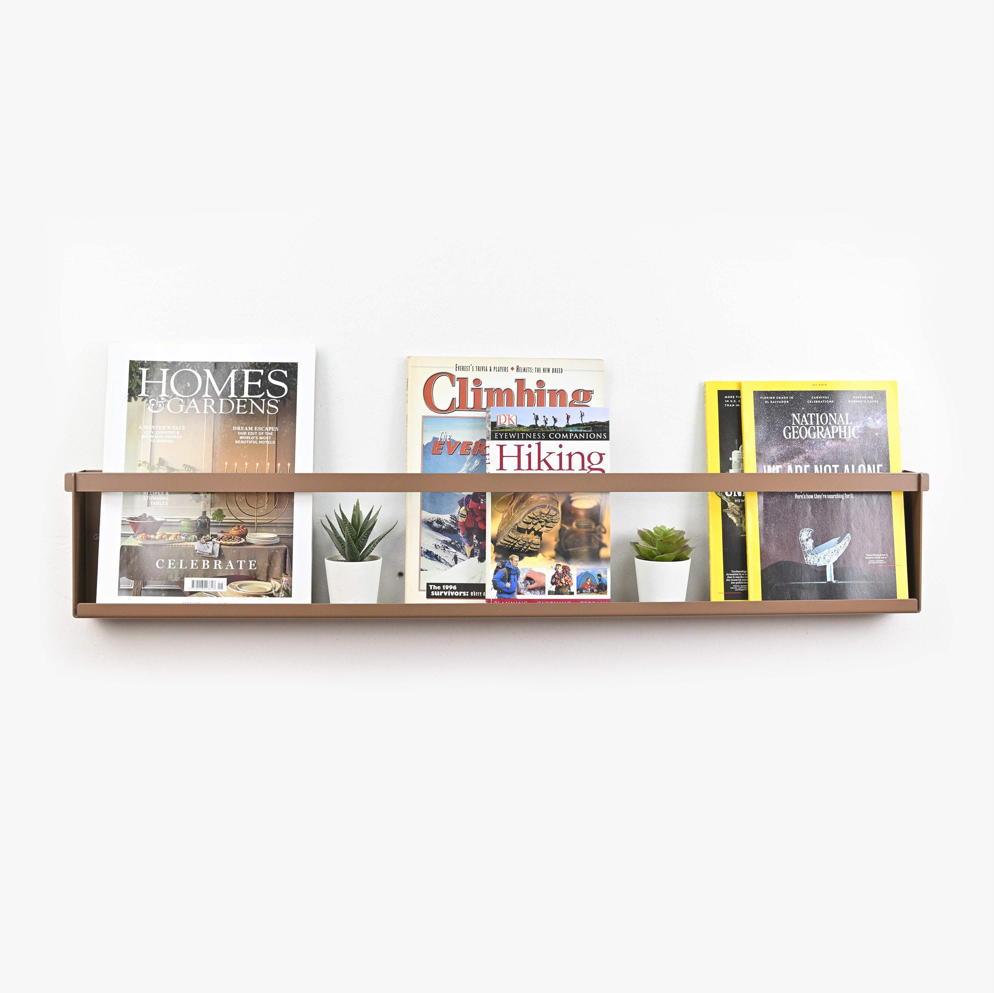 Brown Magazine Rack / Wall Hanging / Book Shelf / Wall Decor ...