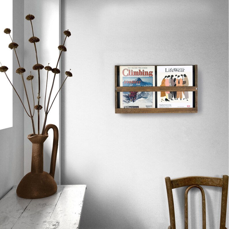 Magazine Rack / Mid Century Modern Magazine Holder / Bookshelf Etsy