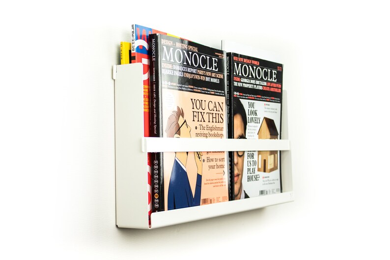 Black Magazine Rack for Wall / Minimalist Living Room Design Etsy