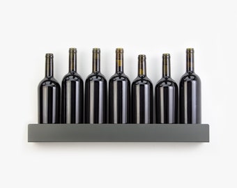 Wine Shelves / Metal Bar Shelf/ Bottle Display / Floating Liquor Rack / Metal Barware / Whiskey Bar Display / Bottle Glass Holder /