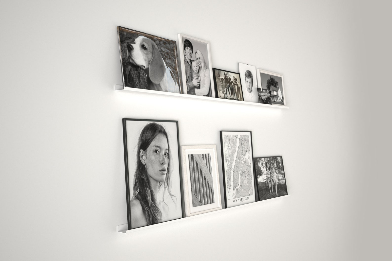 1.5 inches Metal Picture Shelf /Thin Photo Ledge / Minimal Etsy